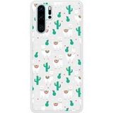 Cactus et Alpaga Bedrukt siliconen hoesje compatibel met P30 Pro