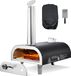 VEVOR Outdoor Pizzaoven 12 Inch Pelletpizzaoven met Ingebouwde Thermometer (Max. 540 °C), Pizzaschep en Draagtas, Draagbare Pizzamaker voor Tuin en Camping, Zilverkleurig