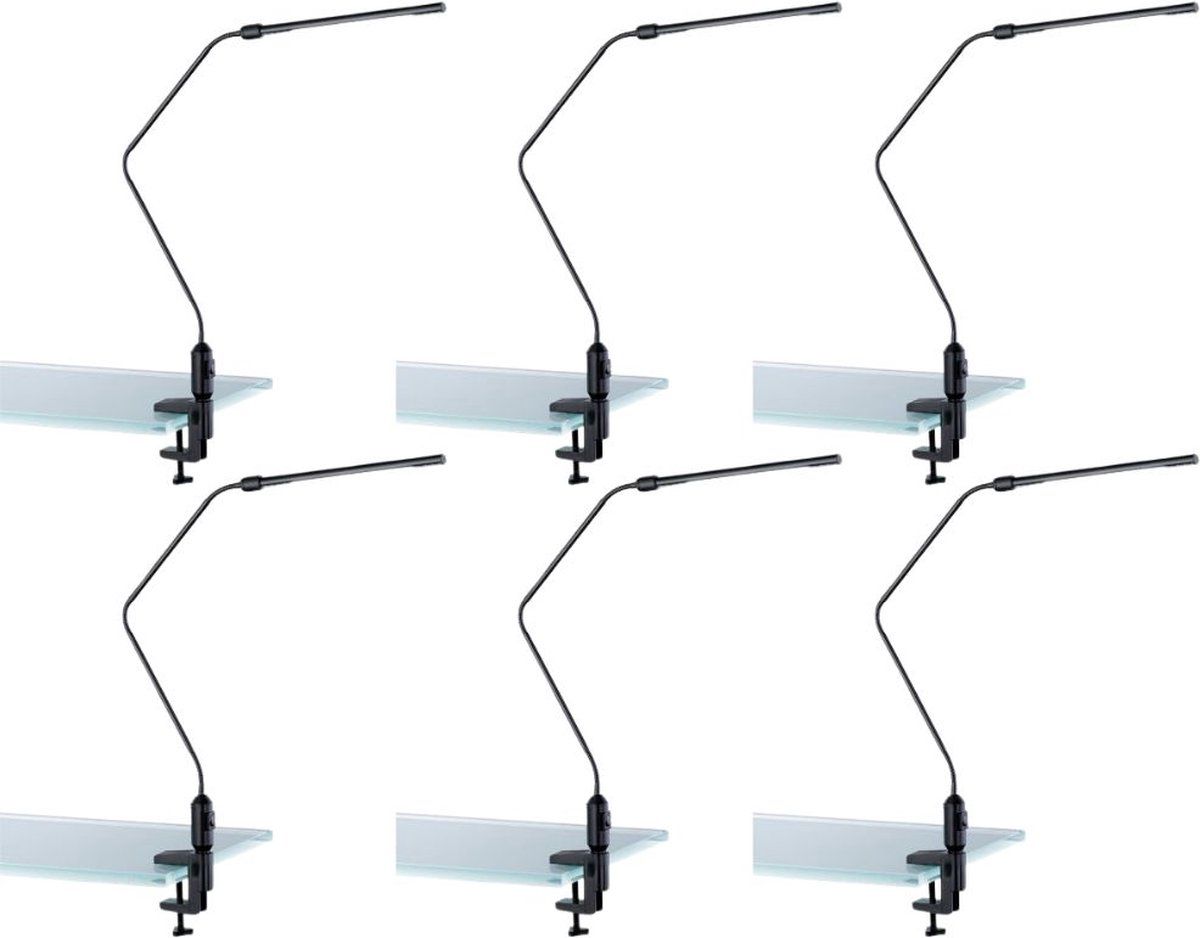 TRIO Lighting Vario Klemlamp Zwart - 6 stuks