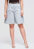 OMBRE Korte broek - Loose Fit - Rits - Gestreept Grijs M