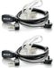 Retevis Oreillette talkie-walkie 2 broches kit mains libres compatible talkie-walkie Retevis RT24 RT24V RT27 Baofeng BF-88E UV-5R BF-888S Tyhbelle Kenwood (2 pièces)