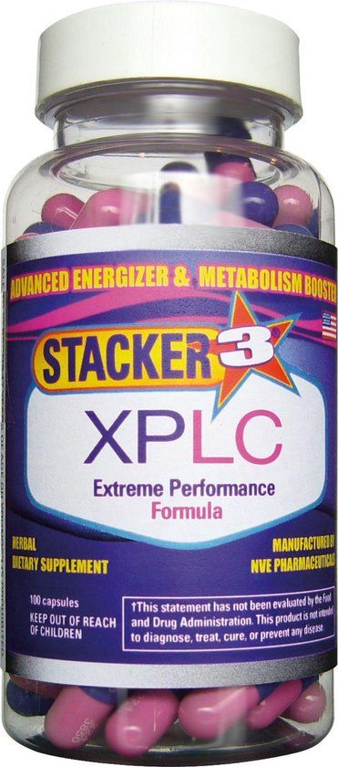 Stacker 3 Ephedra Vrij Xplc Fatburner Afslankpillen