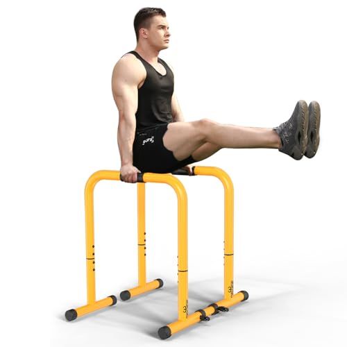 Relife Opdruksteunen voor push-ups; slijtvast; stabiel fitnesstoestel (Geel)