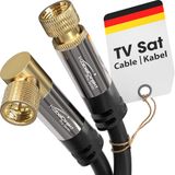 KabelDirekt 1021 coax-kabel 5 m F-type Zwart