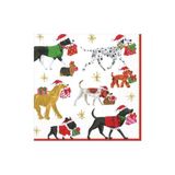 Entertaining Caspari Entertaining with Christmas Delivery Cocktailservetten, wit, 20 stuks