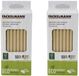 Fackelmann Set van 2 dozen met 50 rietjes van stevig bruin papier 15 cm