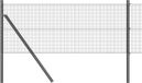 vidaXL - Gelast draadhek met grondbevestiging - 25 x 0,4 m - Grijs - Mesh