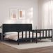 Maison Exclusive - Cadre de lit sans matelas noir 200x200 cm bois massif de pin