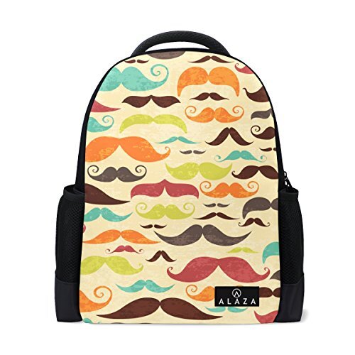 My Daily Mustache Vintage Rugzak 14 Inch Laptop Daypack Bookbag voor Travel College School