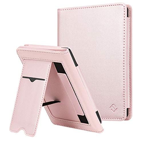 Fintie Hoes voor Tolino Shine 3 2018 / Kobo Clara HD/Kobo Nia - Premium PU Leather Stand Case Protective Cover met Kaartvak Polsband Slaap/Wek Functie, Roségoud