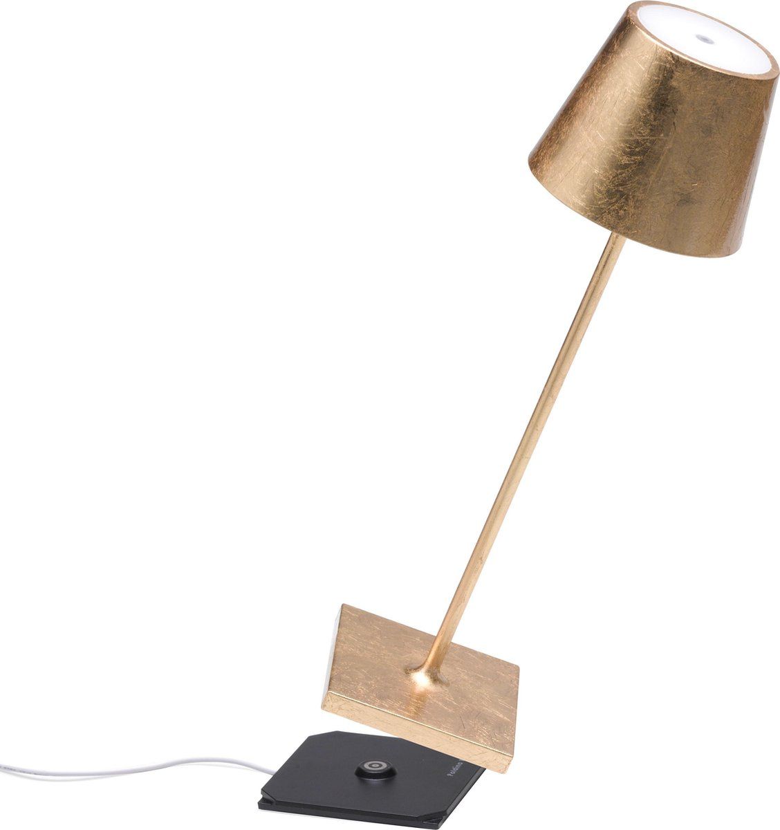 Zafferano Poldina Pro Hoog - Tafellamp - Goud - H38cm - LED - Dimbaar - USB