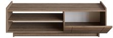 Support TV, couleur noyer, 140 cm, mélamine, pour montage mural, design moderne