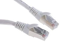 RS PRO Ethernetkabel Cat.5e, 0,5m, witte patchkabel, A RJ45 F/UTP stekker, B RJ45, PVC