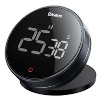 BASEUS Heyo Rotatie Countdown Timer Pro - Magnetische Digitale Wekker - Donkergrijs