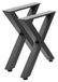 Pieds de table en acier, forme X, 2 pièces, 75x76 cm, charge maximale 1000 kg