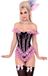 Leg Avenue Boned Ruffle Bodysuit with Bow Accent Kostuum - S - Zwart/Roze
