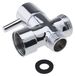 Merkloos Douchekraan T-Adapter - Verstelbare Waterstroom - Polished Chrome - 3/4 inch - Duurzaam Messing - Geschikt voor Badkamer en Keuken - 2 Po...