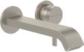 Villeroy & Boch Dawn wastafeluitloop set - zonder pop up - wandmontage afbouwdeel - Brushed Nickel (rvs) TVZ10600300064