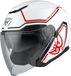 Berik OF669 Balika Casque à réaction, blanc/rouge, XS