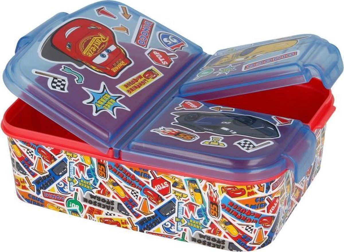 Stor S.L. Cars broodtrommel multi - Disney Lightning McQueen (18cm X 13cm X 6cm)