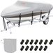 VEVOR Bootzeil Bootzeil, 518-579 cm Dekzeil Opblaasbare Boot 600D Oxford Stof Bootzeil met Opbergtas 435 x 300 mm, Vissersboot Bootzeil Grijs