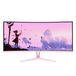 Arozzi Nova 34" Curved Computer Monitor 86.4 cm (34") 3440 x 1440 Pixels 4K Ultra HD LED Roze
