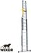 Wixor Professionele Ladder Advance 2x10 | Top Safe | Uitgeschoven lengte: 4,9m | Ingeschoven lengte: 2,98m | Gewicht: 14,9kg