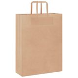 vidaXL - Papieren zakken - 50 stuks - met hengsels - 32x12x42 cm - bruin