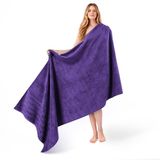 American Soft Linen Grote Jumbo-badhanddoek van 100% Turks echt katoen, 35 x 70 cm, premium & luxe badhanddoeken voor de badkamer, maximale zachtheid en absorberende badlakens, violet