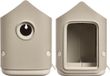 Elho Cosy Bird House and Feeder - Vogelhuisje en Vogelvoederhuisje - 100% Gerecycled Plastic - L17.6 x B18 x H23 cm - Paddenstoel beige