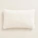 ROOM99 Boucle Housse de coussin décoratif, 30 x 50 cm, housse de coussin décorative, décoratif, esthétique, moderne, chambre, salon, tissu teddy, crème clair