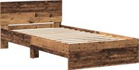 vidaXL Bedframe met Hoofdbord Oud Hout 203 x 104 x 70 cm