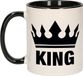 Cadeau King tasse/ mug noir blanc 300 ml