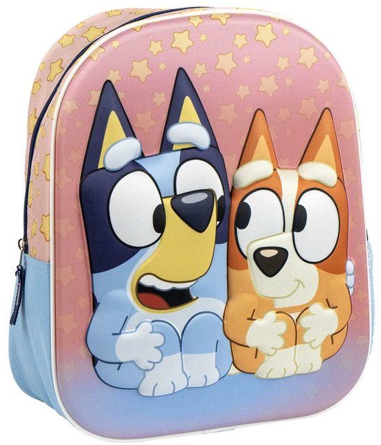 Bluey Rugzak Meisjes – 3D Schooltas Kind 31 cm – Sterrenprint