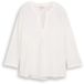 Tom Tailor Henley shirt à manches longues en mélange de matières - Taille XXXL - Whisper White