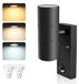 Applique murale d'extérieur LED, avec détecteur de mouvement, 8 watts, noir