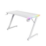 Trust GXT 709W Luminus Gaming Bureau - Wit - RGB - Bekerhouder - Headset Houder