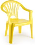 Plasticforte Chaise pour enfants - 4x - jaune - 50 cm - pour intérieur et extérieur - plastique