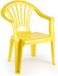 Plasticforte Chaise pour enfants - 4x - jaune - 50 cm - pour intérieur et extérieur - plastique