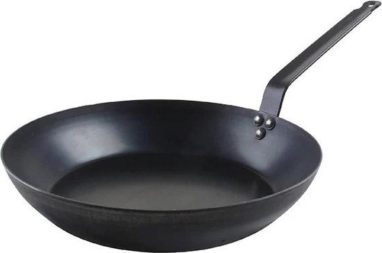 De Buyer Blauw Stalen Koekenpan - 24cm - Zwart