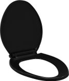vidaXL Toiletbril soft-close met quick-release ontwerp zwart