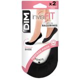 Dim sokken 2 paar Footies InvisifitD D2080 zwart-35-38