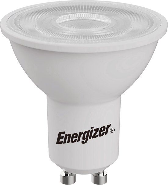 Energizer Led spot GU10 6.5W Warm wit licht 500lm 2700K Dimbare Reflector 5cm 1 stuk
