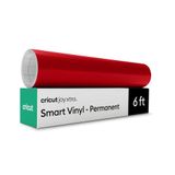 Cricut Smart Vinyl - Permanent, Red, 9.5" x 6ft Bulk (1)