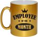 Bellatio Decorations Collega cadeau koffiemok - beker - Employee of the month - werknemer van de maand - goud - personeel