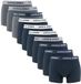 Jack & Jones 10-Pack Joe Solid Boxer Trunks voor Heren - Blauw & Grijs