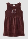 s.Oliver Robe Rayée Bordeaux Coton Manches Longues Coupe A-line Enfants