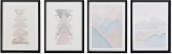 DKD Home Decor Schilderij Berg (30 x 3 x 40 cm) (4 Stuks)
