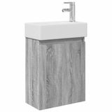 vidaXL Badkamermeubel met kraan Grijs Sonoma 45,5 x 22,5 x 84 cm