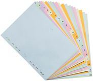 Exacompta 2621E 20x Interc. A-Z A4 Carte 160g pastel